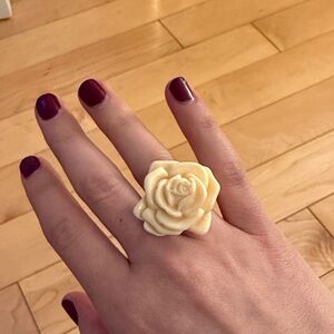 Floral Cream Ring